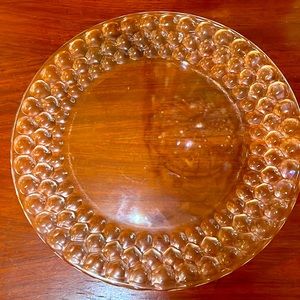 Tiffany platter, charger honeycomb crystal